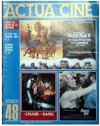 ACTUA CINE magazine side cover Issue 48 September 1985