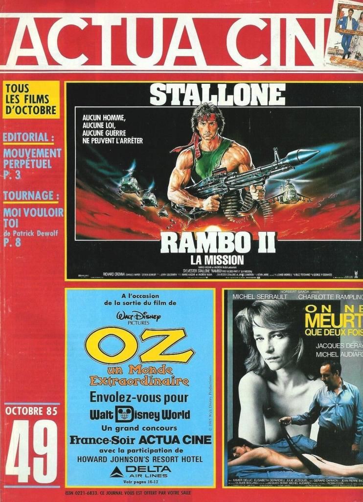 ACTUA CINE magazine cover Issue 49 October 1985