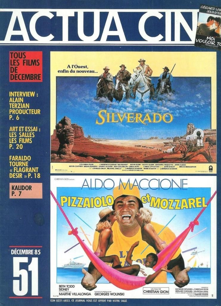 ACTUA CINE magazine side cover Issue 51 December 1985