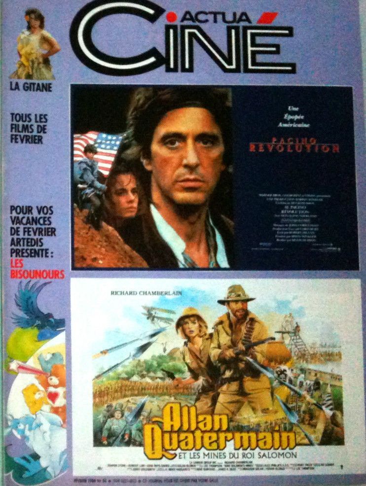 ACTUA CINE magazine side cover Issue 53 February 1986