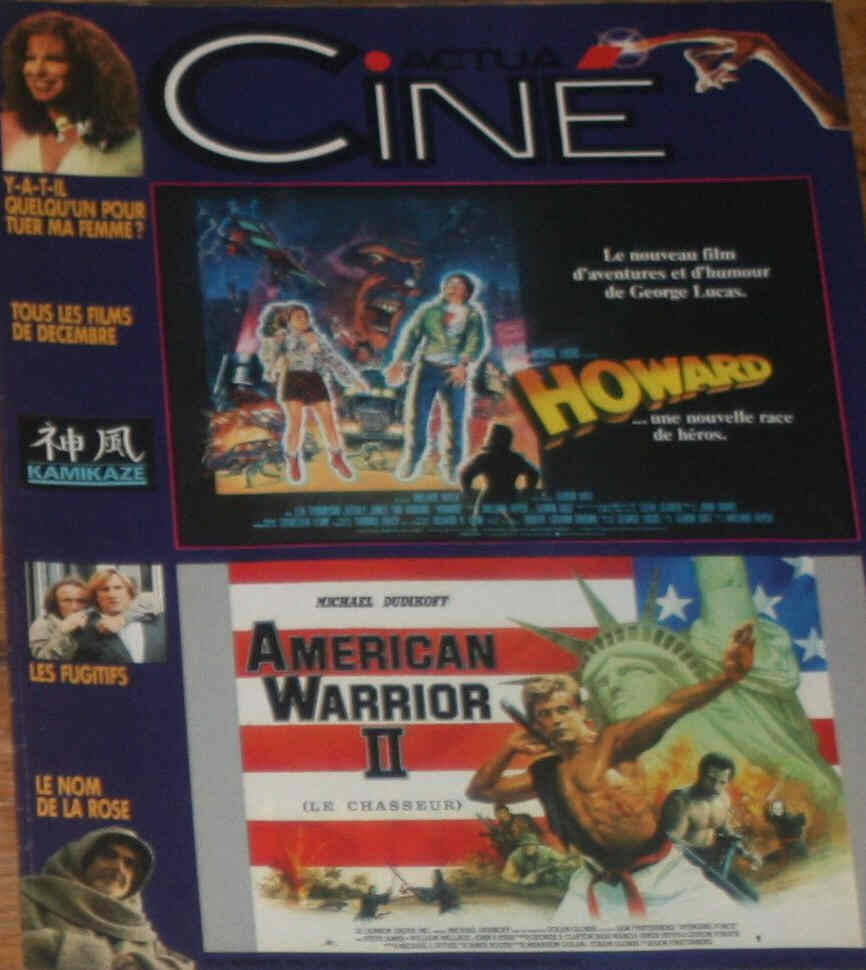 ACTUA CINE magazine side cover Issue 61 December 1986