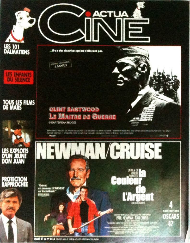 ACTUA CINE magazine side cover Issue 64 March 1987