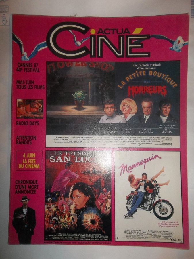 ACTUA CINE magazine side cover Issue 66 May 1987