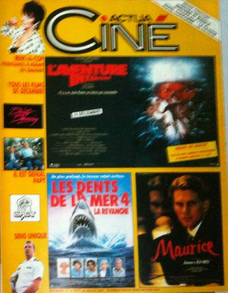 ACTUA CINE magazine side cover Issue 71 December 1987
