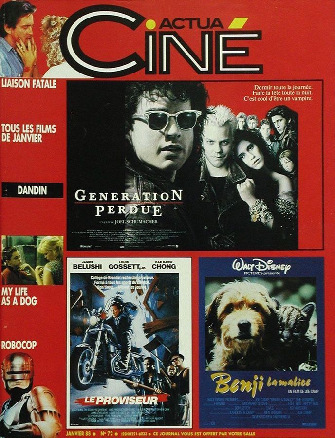 ACTUA CINE magazine cover Issue 72 January 1988