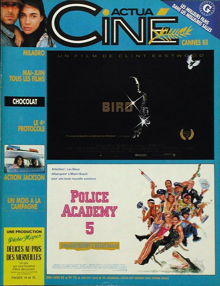 ACTUA CINE magazine side cover Issue 76 May/June 1988