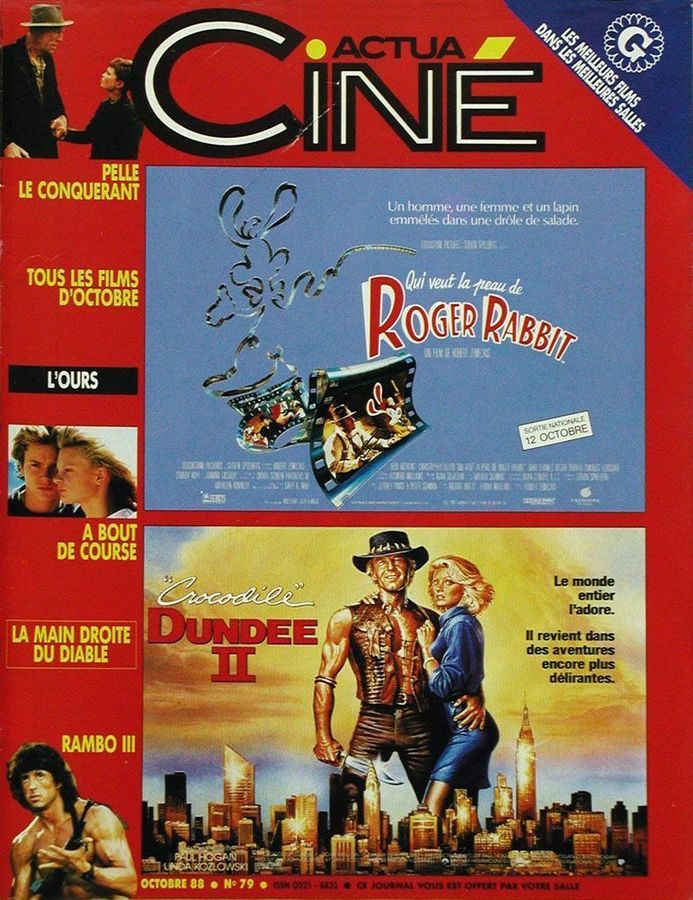 ACTUA CINE magazine side cover Issue 79 October 1988
