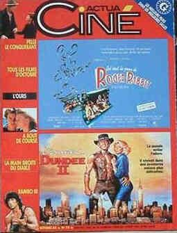 ACTUA CINE magazine side cover Issue 81 December 1988