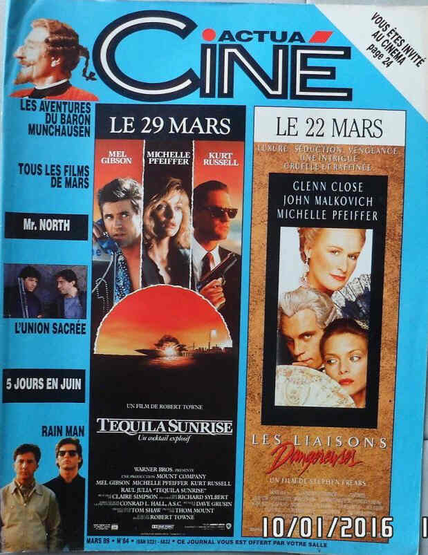 ACTUA CINE magazine side cover Issue 84  1989