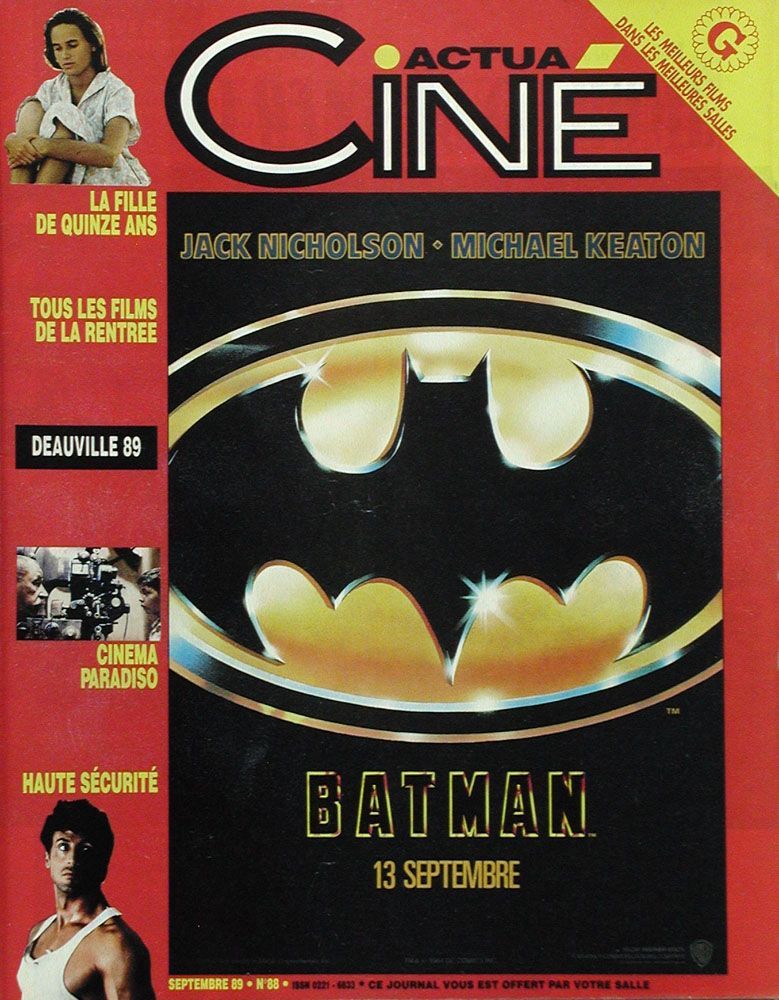 ACTUA CINE magazine side cover Issue 88 September 1989