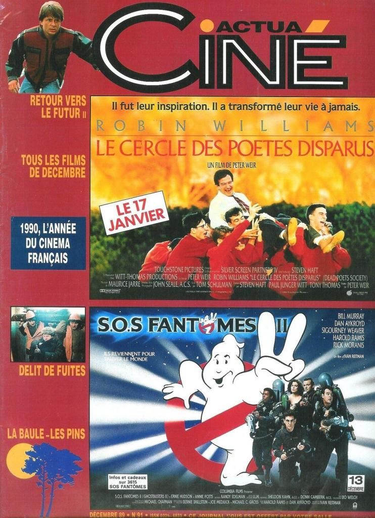 ACTUA CINE magazine side cover Issue 91 December 1989