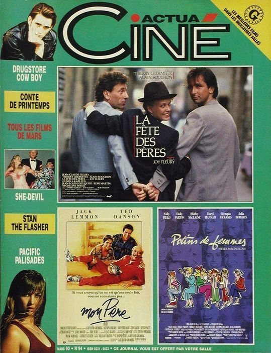 ACTUA CINE magazine side cover Issue 94 March 1990