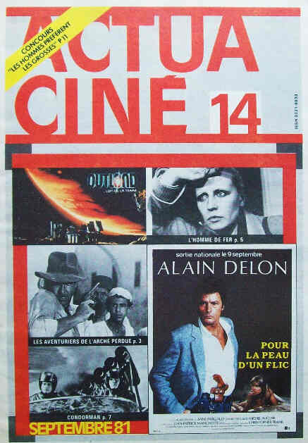 ACTUA CINE magazine side cover Issue 14 September 1981