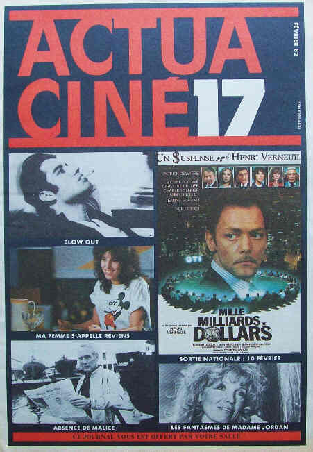 ACTUA CINE magazine side cover Issue 17 February 1982