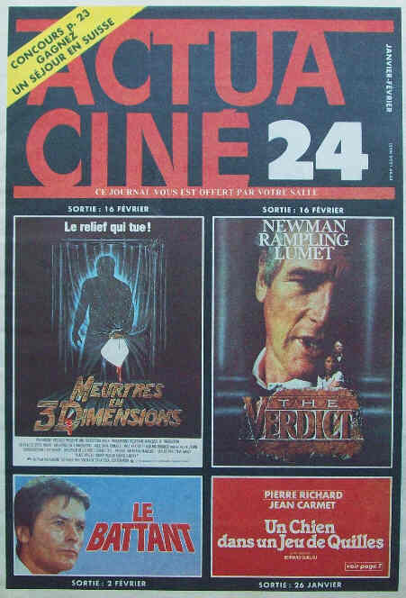 ACTUA CINE magazine side cover Issue 24 January/February 1983