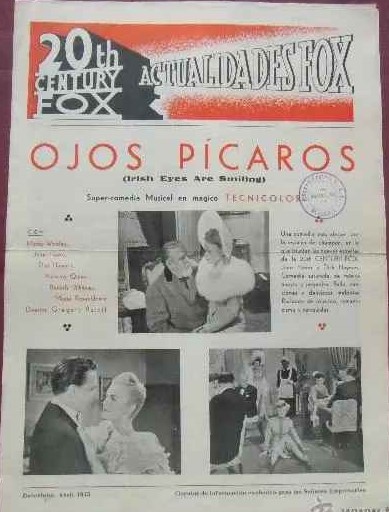 ACTUALIDADES FOX magazine side cover  April 1945