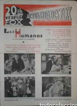 ACTUALIDADES FOX magazine side cover  May 1946
