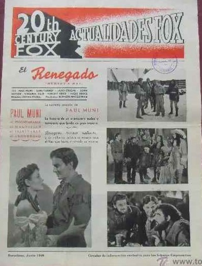 ACTUALIDADES FOX magazine side cover  June 1946
