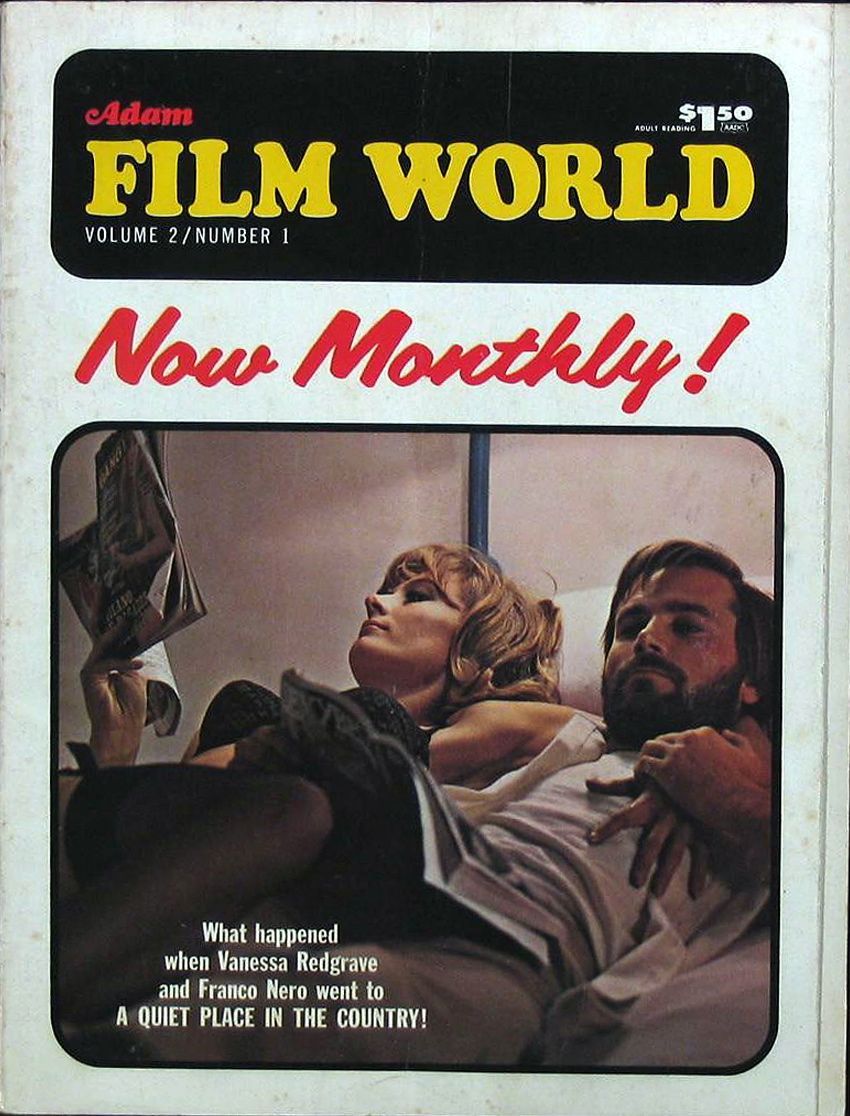 ADAM FILM WORLD magazine side cover Issue 13  Vol 2 # 1 February 1970