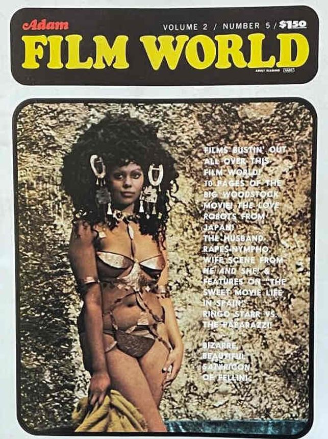 ADAM FILM WORLD magazine side cover Issue 17  Vol 2 # 5 June 1970
