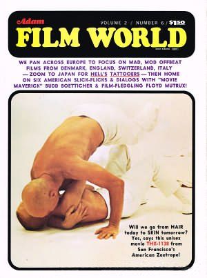 ADAM FILM WORLD magazine side cover Issue 18  Vol 2 # 6 July/August 1970