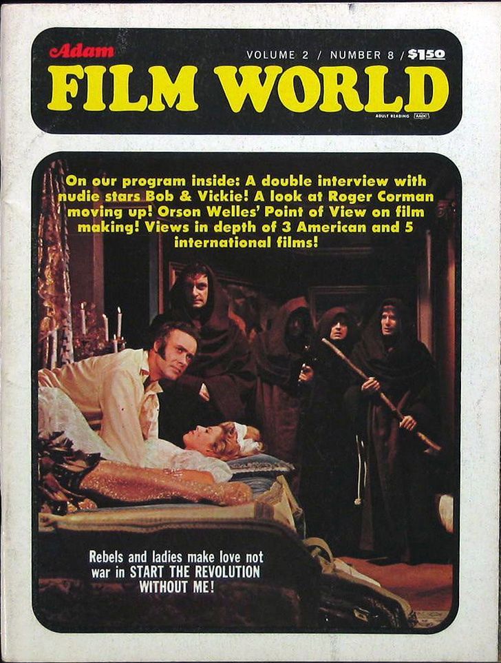ADAM FILM WORLD magazine side cover Issue 20  Vol 2 # 8 October 1970