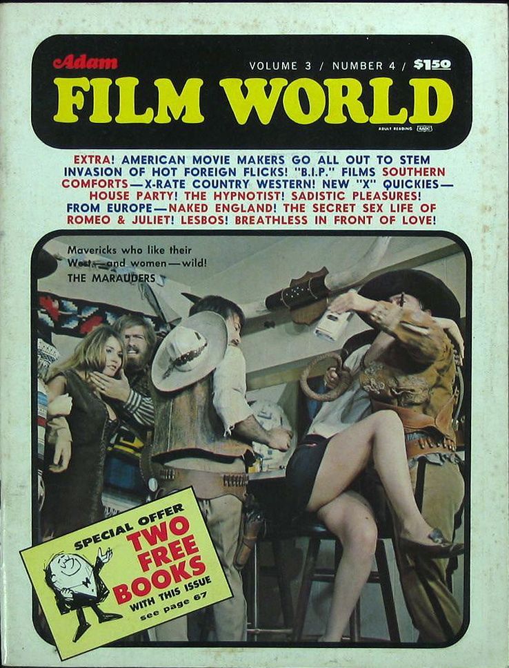 ADAM FILM WORLD magazine side cover Issue 28  Vol 3 # 4 July/August 1971