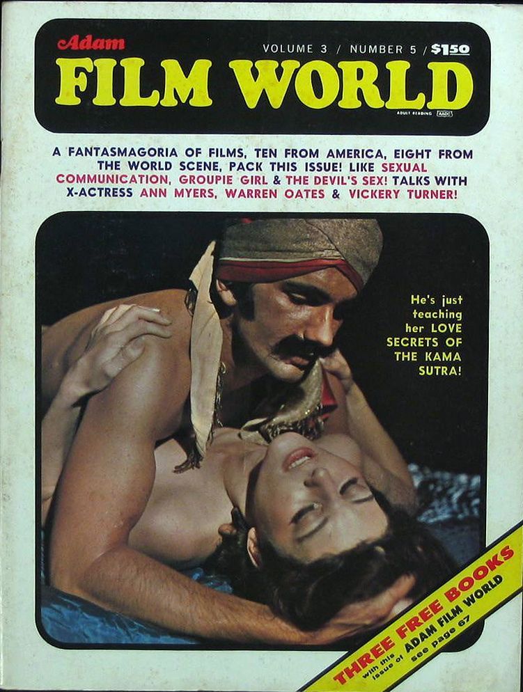 ADAM FILM WORLD magazine side cover Issue 29  Vol 3 # 5 September 1971