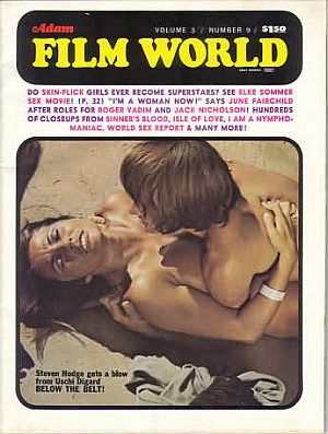 ADAM FILM WORLD magazine side cover Issue 33  Vol 3 # 9 January 1972
