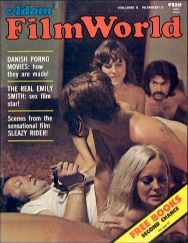 ADAM FILM WORLD magazine side cover Issue 44  Vol 4 # 8  1973