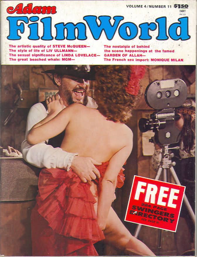 ADAM FILM WORLD magazine side cover Issue 47  Vol 4 # 11  1974