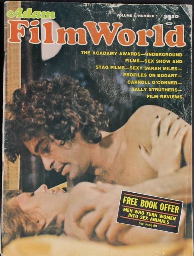 ADAM FILM WORLD magazine side cover Issue 49  Vol 5 # 1  1974