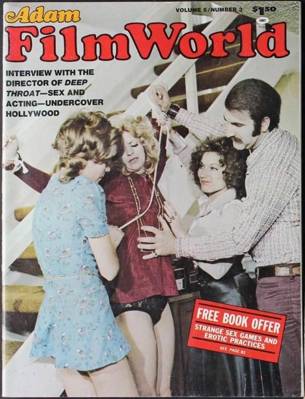 ADAM FILM WORLD magazine side cover Issue 51  Vol 5 # 3 February 1975