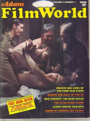 ADAM FILM WORLD magazine side cover Issue 55  Vol 5 # 7  1975