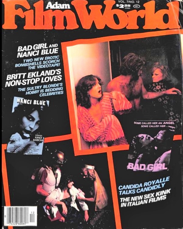 ADAM FILM WORLD magazine side cover Issue 84  Vol 7 # 12  1980