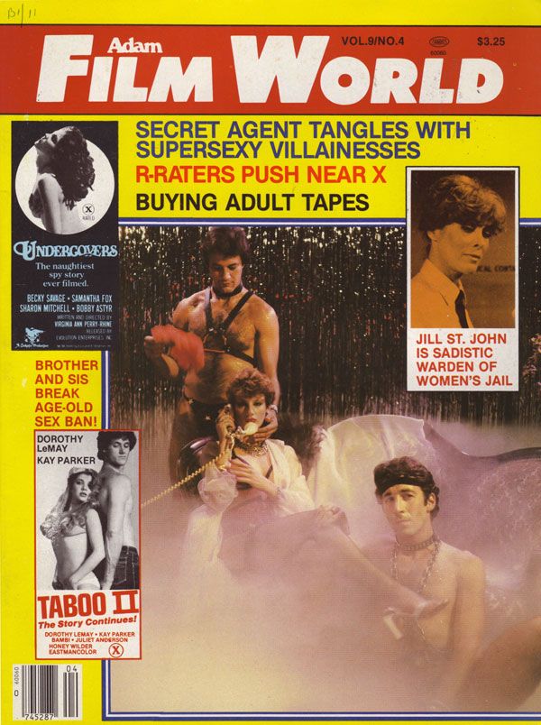 ADAM FILM WORLD magazine side cover Issue 98  Vol 9 # 4  1982