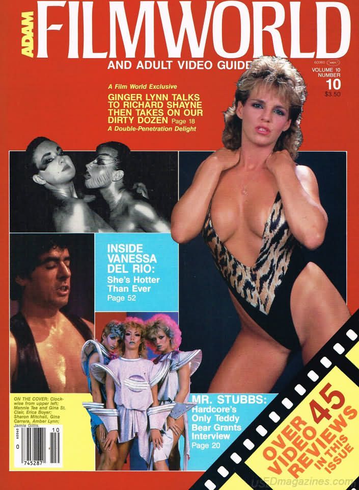 ADAM FILM WORLD magazine side cover Issue 116  Vol 10 # 10  1985