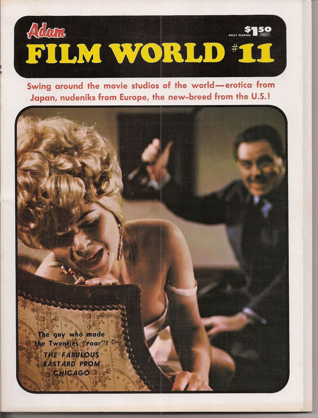 ADAM FILM WORLD magazine side cover Issue 11 November 1969