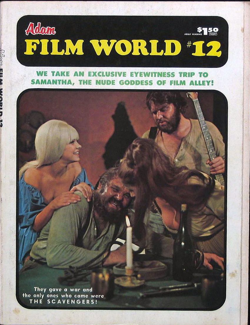 ADAM FILM WORLD magazine side cover Issue 12 January 1970