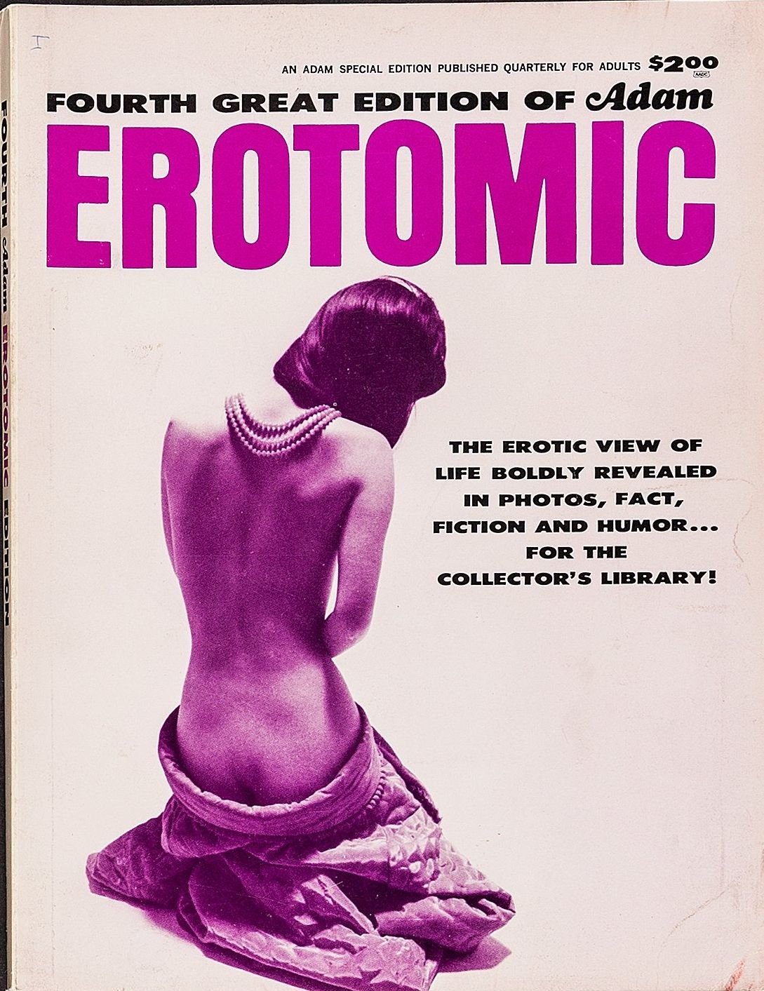 ADAM EROTOMIC magazine side cover Issue 4 December 1970