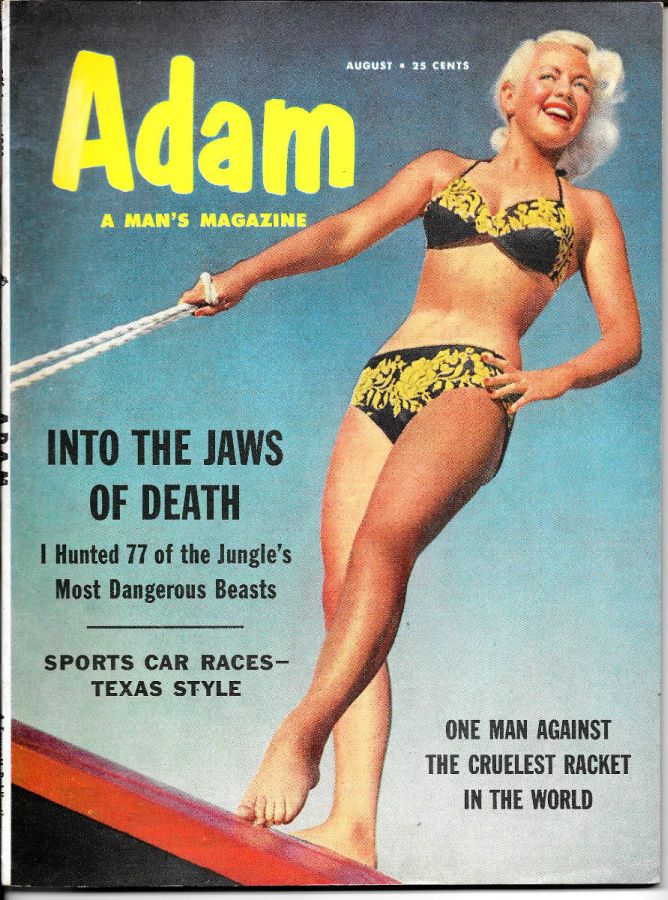 ADAM (Fawcett) magazine side cover August 1953