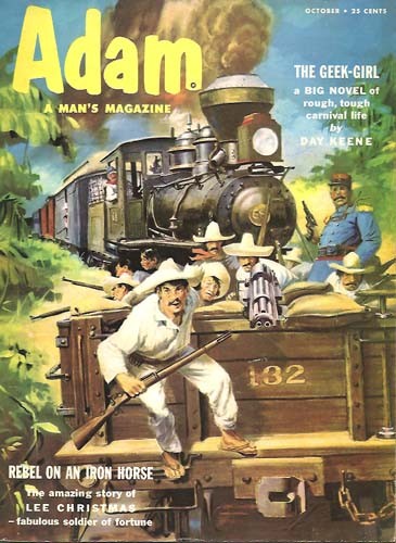 ADAM (Fawcett) magazine side cover October 1953