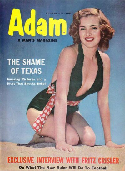 ADAM (Fawcett) magazine side cover December 1953