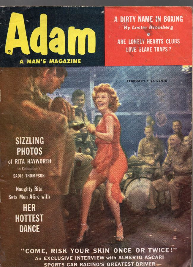 ADAM (Fawcett) magazine side cover February 1954