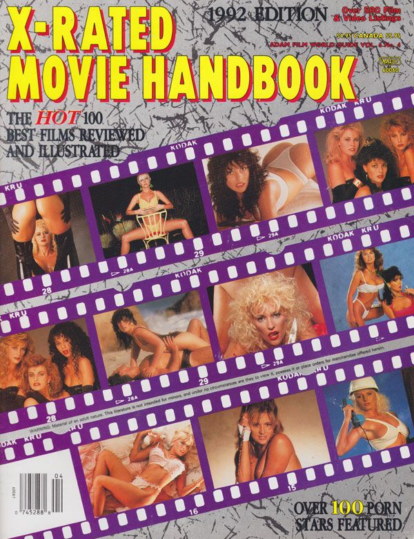 ADAM FILM WORLD GUIDE magazine side cover  Vol 6 # 4  1992
