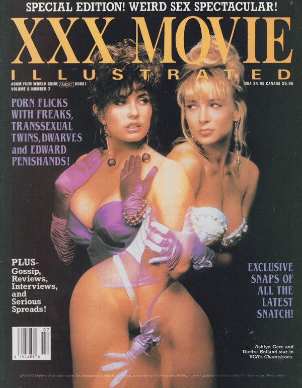 ADAM FILM WORLD GUIDE magazine side cover  Vol 6 # 7  1992