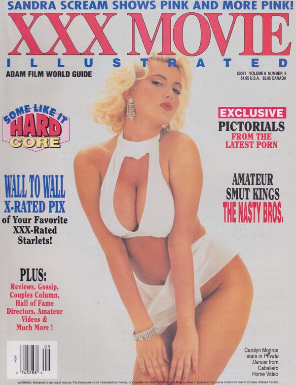 ADAM FILM WORLD GUIDE magazine side cover  Vol 6 # 9  1992