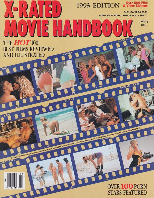 ADAM FILM WORLD GUIDE magazine side cover  Vol 6 # 12  1993