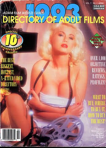 ADAM FILM WORLD GUIDE magazine side cover  Vol 7 # 2  1993