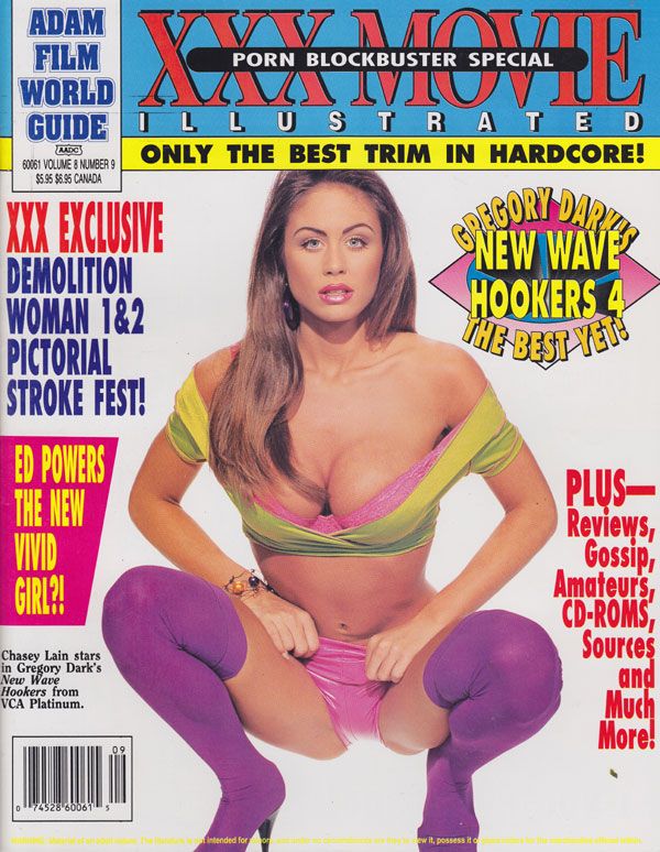 ADAM FILM WORLD GUIDE magazine side cover  Vol 8 # 9  1995